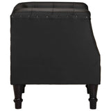 Vidaxl fauteuil echt leer zwart