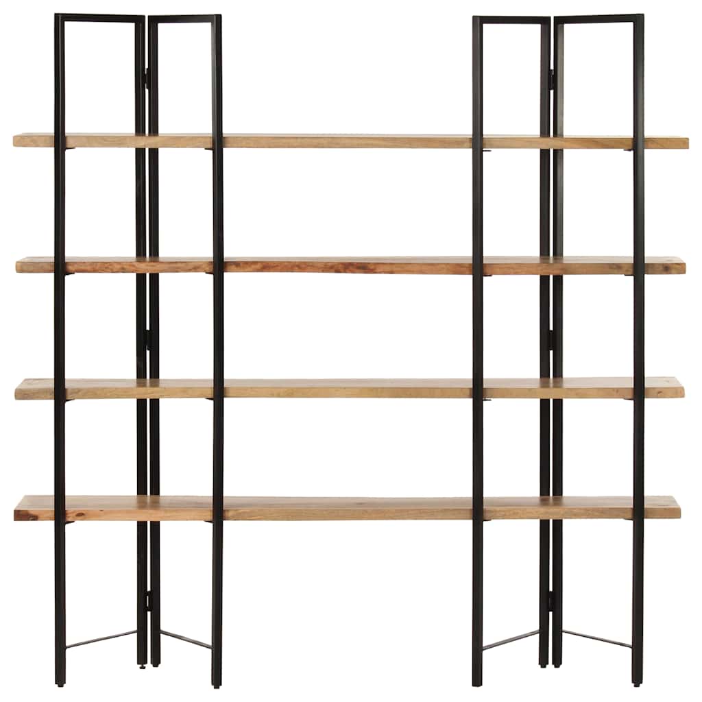 Vidaxl boekenkast met 4 schappen 160x35x160 cm massief mangohout