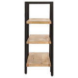 Vidaxl boekenkast met 3 schappen 160x31x80 cm massief mangohout