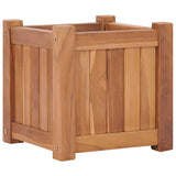 Vidaxl plantenbak verhoogd 30x30x30 cm massief teakhout