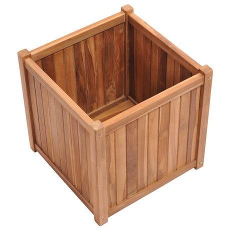 VidaXL Pflanzgefäß erhöht 50x50x50 cm aus massivem Teakholz