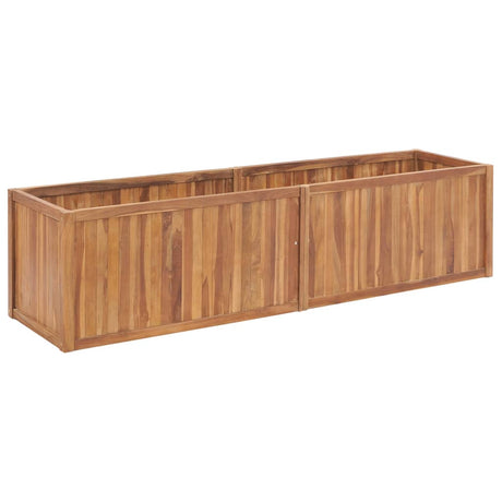 VidaXL Pflanzgefäß erhöht 200x50x50 cm aus massivem Teakholz