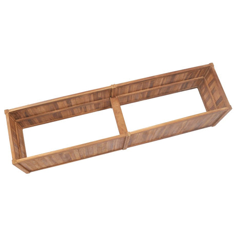 VidaXL Pflanzgefäß erhöht 200x50x50 cm aus massivem Teakholz