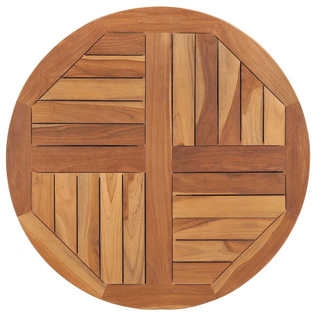 Vidaxl tafelblad rond 2,5 cm 70 cm massief teakhout