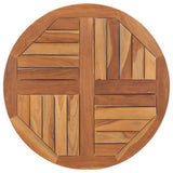 Vidaxl tafelblad rond 2,5 cm 70 cm massief teakhout
