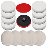 Vidaxl 14-delige polijstpadset 180 mm