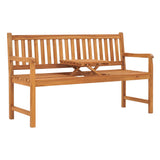 Vidaxl tuinbank met tafel 3-zits 150 cm massief teakhout