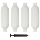 Vidaxl BootStoot -Kissen 4 ST 51x14 cm PVC Weiß