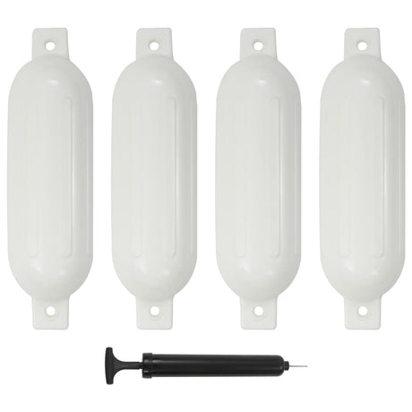 Vidaxl BootStoot -Kissen 4 ST 51x14 cm PVC Weiß