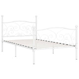 Vidaxl bedframe met lattenbodem metaal wit 90x200 cm