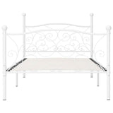 Vidaxl bedframe met lattenbodem metaal wit 90x200 cm