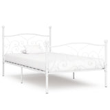 Vidaxl bedframe met lattenbodem metaal wit 100x200 cm
