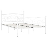 Vidaxl bedframe met lattenbodem metaal wit 120x200 cm