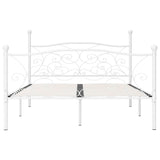 Vidaxl bedframe met lattenbodem metaal wit 120x200 cm