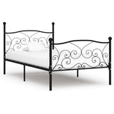 Vidaxl bedframe met lattenbodem metaal zwart 90x200 cm