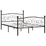 Vidaxl bedframe met lattenbodem metaal zwart 140x200 cm