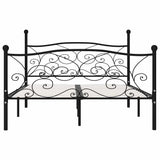 Vidaxl bedframe met lattenbodem metaal zwart 160x200 cm