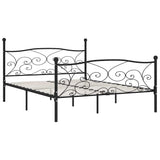 Vidaxl bedframe met lattenbodem metaal zwart 180x200 cm