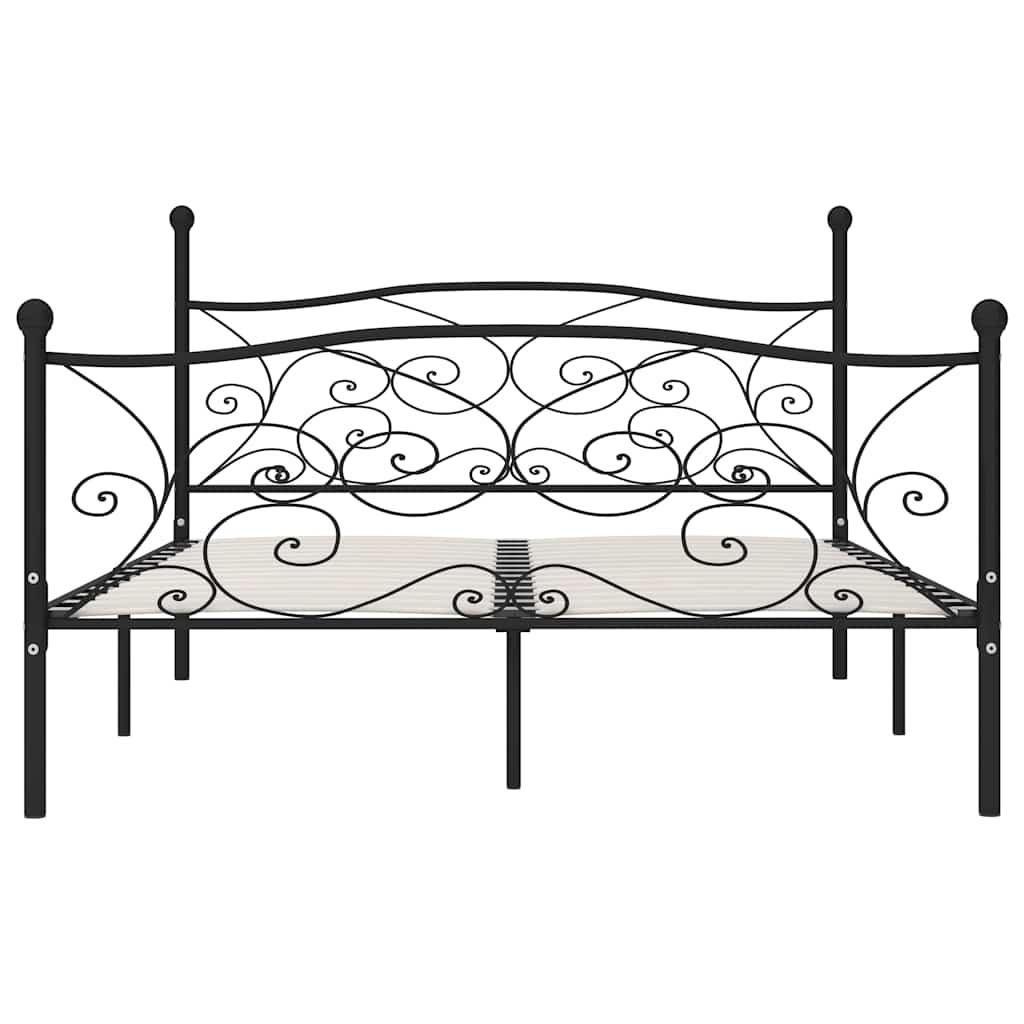 Vidaxl bedframe met lattenbodem metaal zwart 180x200 cm