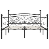 Vidaxl bedframe met lattenbodem metaal zwart 180x200 cm