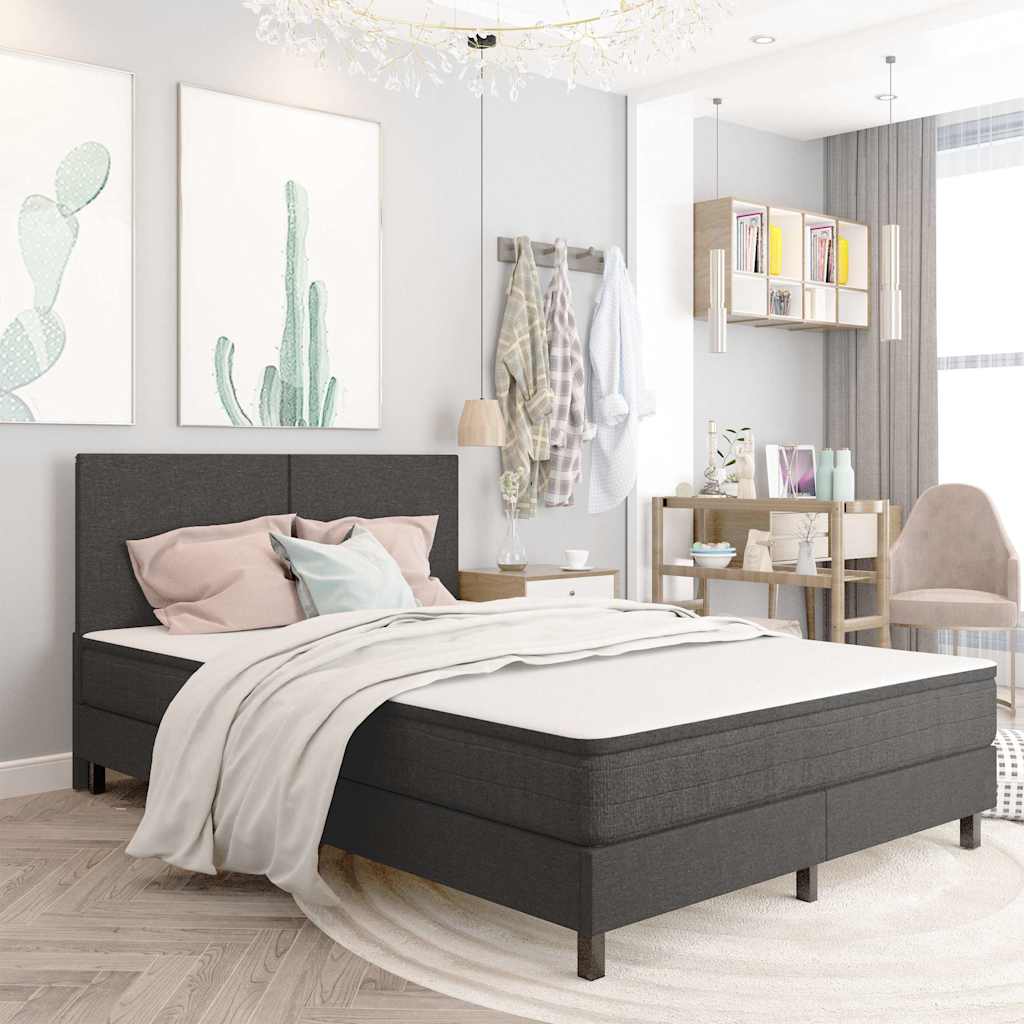 Vidaxl boxspringframe stof grijs 160x200 cm