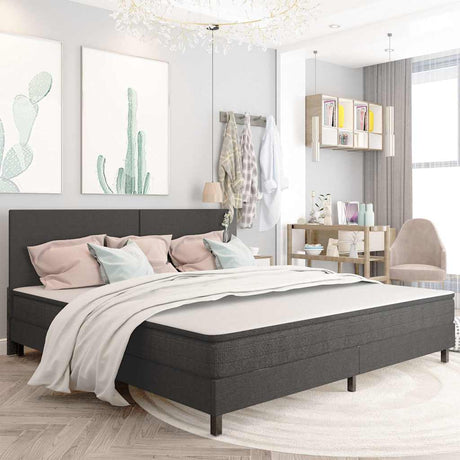 Vidaxl boxspringframe stof grijs 200x200 cm