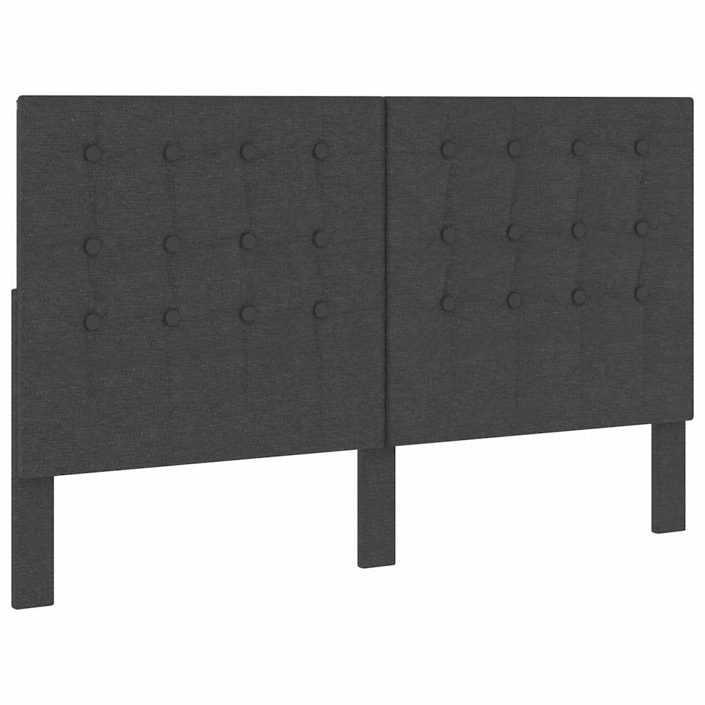 Vidaxl hoofdbord 180x200 cm getuft stof donkergrijs