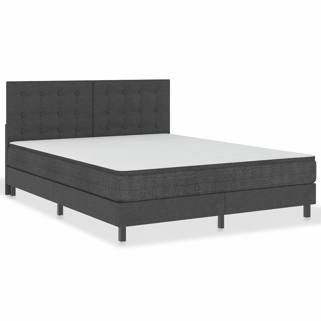 Vidaxl hoofdbord 180x200 cm getuft stof donkergrijs