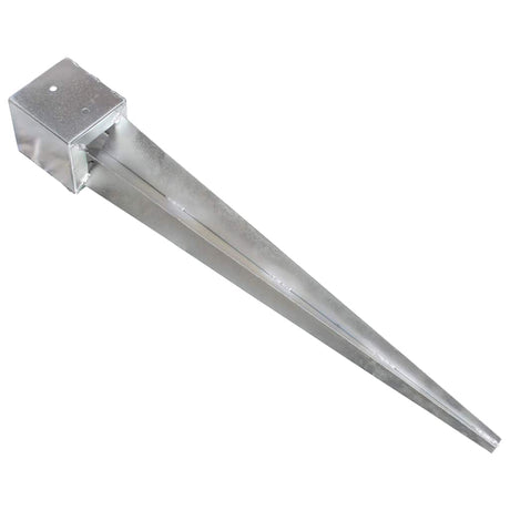 Vidaxl gemahlene Stifte 2 PCs 12x12x89 cm verzinkter Stahl Silber gefärbt