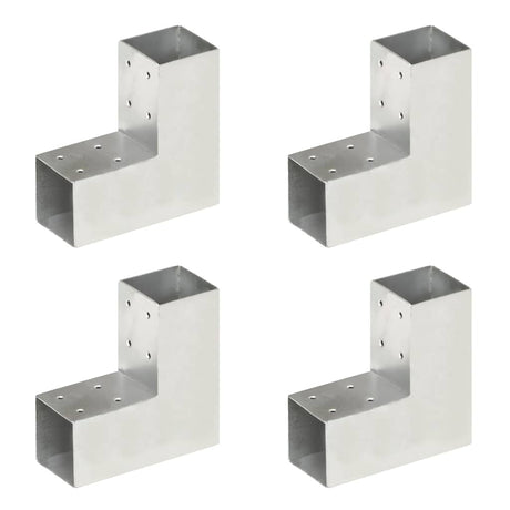 Vidaxl Pfostenverbindungen 4 Stück L-Form 71x71 mm verzinktes Metall