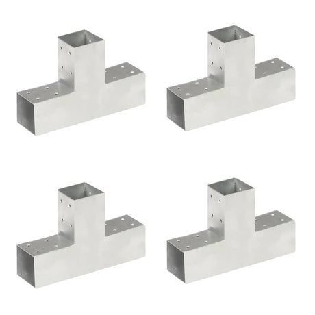 Vidaxl-Pfahlverbindungen 4 ST T-Form 71 x 71 mm verzinktes Metall
