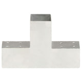 Vidaxl-Pfahlverbindungen 4 ST T-Form 71 x 71 mm verzinktes Metall