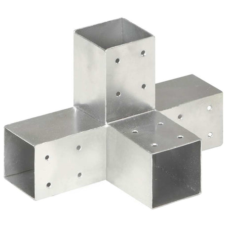 Vidaxl-Pfahlanschlüsse 4 PC-Form 71x71 mm verzinktes Metall
