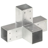 Vidaxl-Pfahlanschlüsse 4 PC-Form 71x71 mm verzinktes Metall