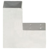 Vidaxl Pfostenverbindungen 4 Stück L-Form 81x81 mm verzinktes Metall