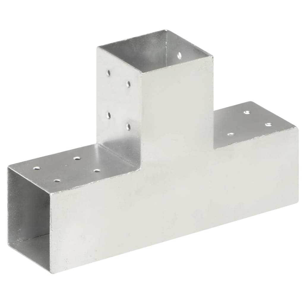 Vidaxl Pfostenanschluss T-Form 81x81 mm verzinktes Metall