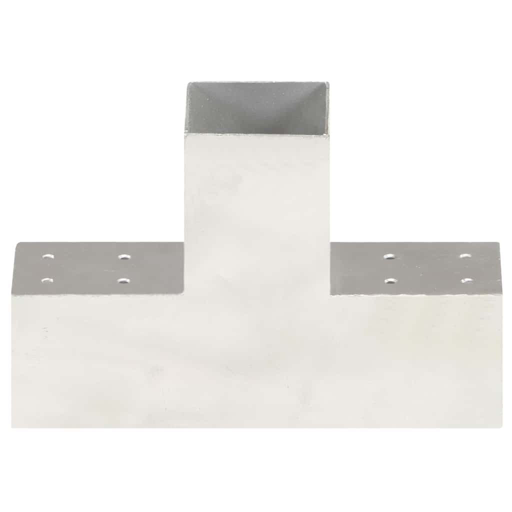 Vidaxl Pfostenverbindungen 4 Stück T-Form 81x81 mm verzinktes Metall