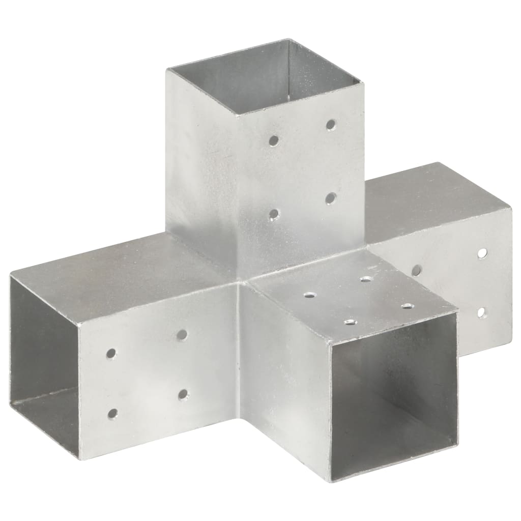 Vidaxx Pfostenanschluss X-Form 81x81 mm verzinktes Metall