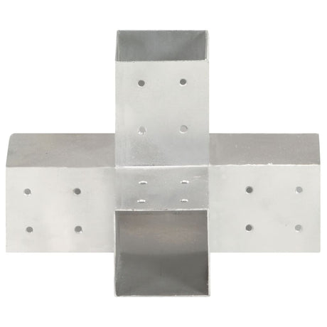 Vidaxx Pfostenanschluss X-Form 81x81 mm verzinktes Metall