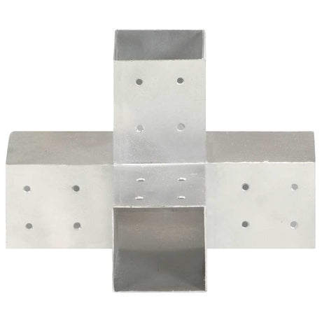 Vidaxx Pfostenanschluss X-Form 81x81 mm verzinktes Metall