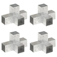 Vidaxl-Pfahlverbindungen 4 PC-Form 81 x 81 mm verzinktes Metall