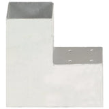 VIDAXL Pall-Anschlüsse 4 ST L-Form 91x91 mm verzinktes Metall
