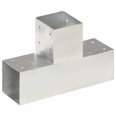 Vidaxl-Pfahlverbindungen 4 ST T-Form 91x91 mm verzinktes Metall
