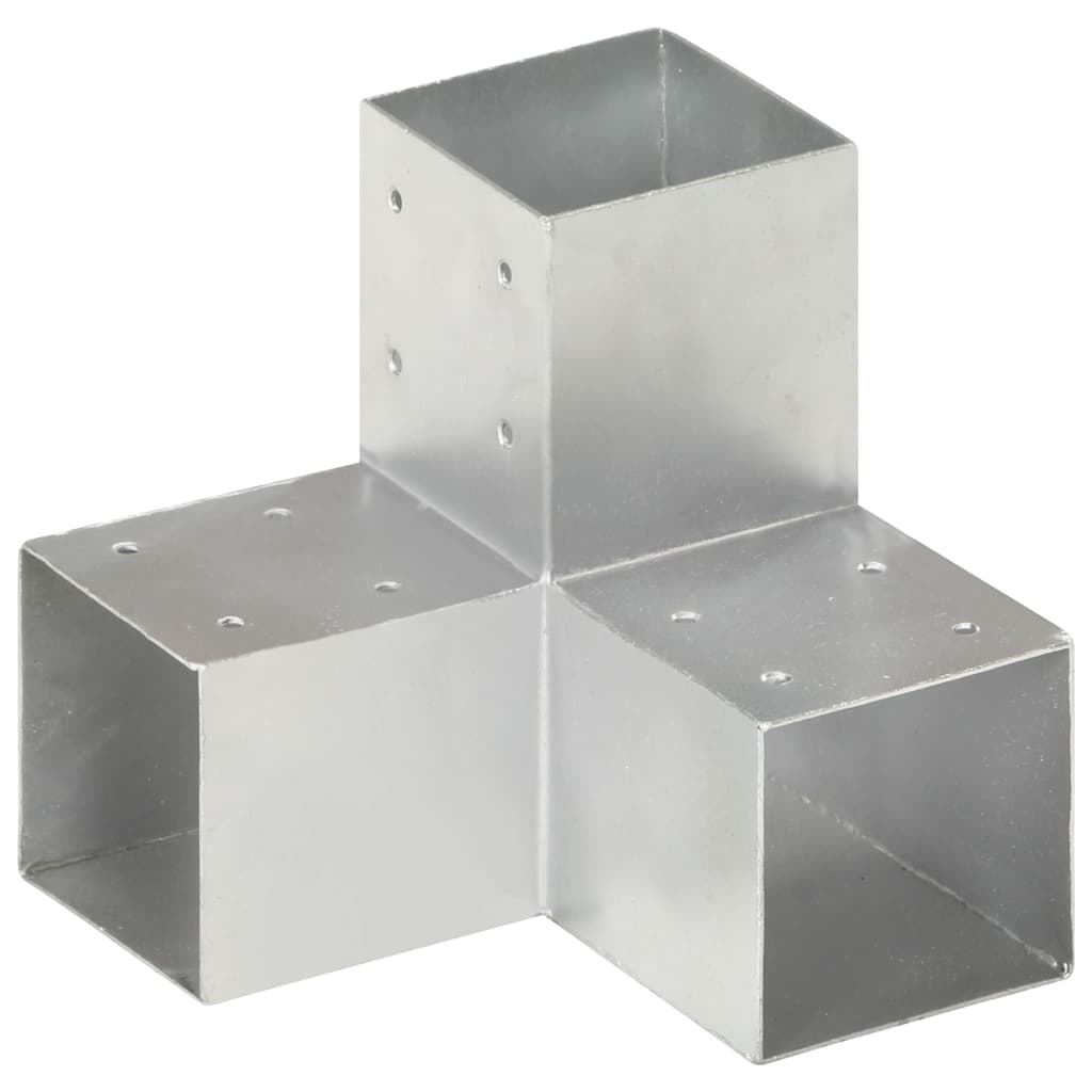 Vidaxl-Pfahlverbindungen 4 PC Y-Form 91x91 mm verzinktes Metall