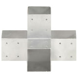Vidaxl-Pfahlverbindungen 4 PC-Form 91x91 mm verzinktes Metall