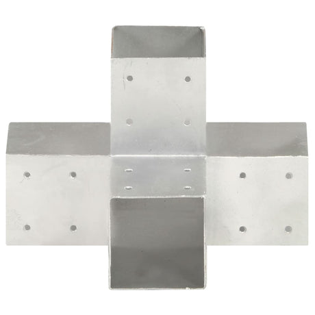 Vidaxl-Pfahlverbindungen 4 PC-Form 91x91 mm verzinktes Metall