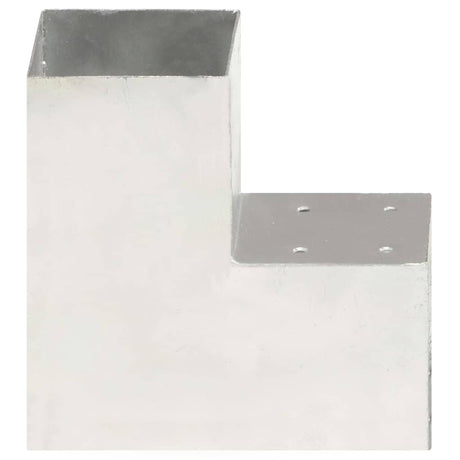 Vidaxl Pfostenverbindungen 4 Stück L-Form 101x101 mm verzinktes Metall