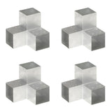 Vidaxl Pfostenverbindungen 4 Stück Y-Form 101x101 mm verzinktes Metall