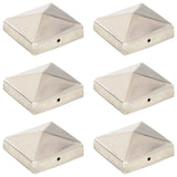 Vidaxl -Pfahlkappen 6 St. Pyramid 81 x 81 mm Edelstahl
