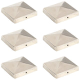Vidaxl -Pfahlkappen 6 St. Pyramid 101x101 mm Edelstahl